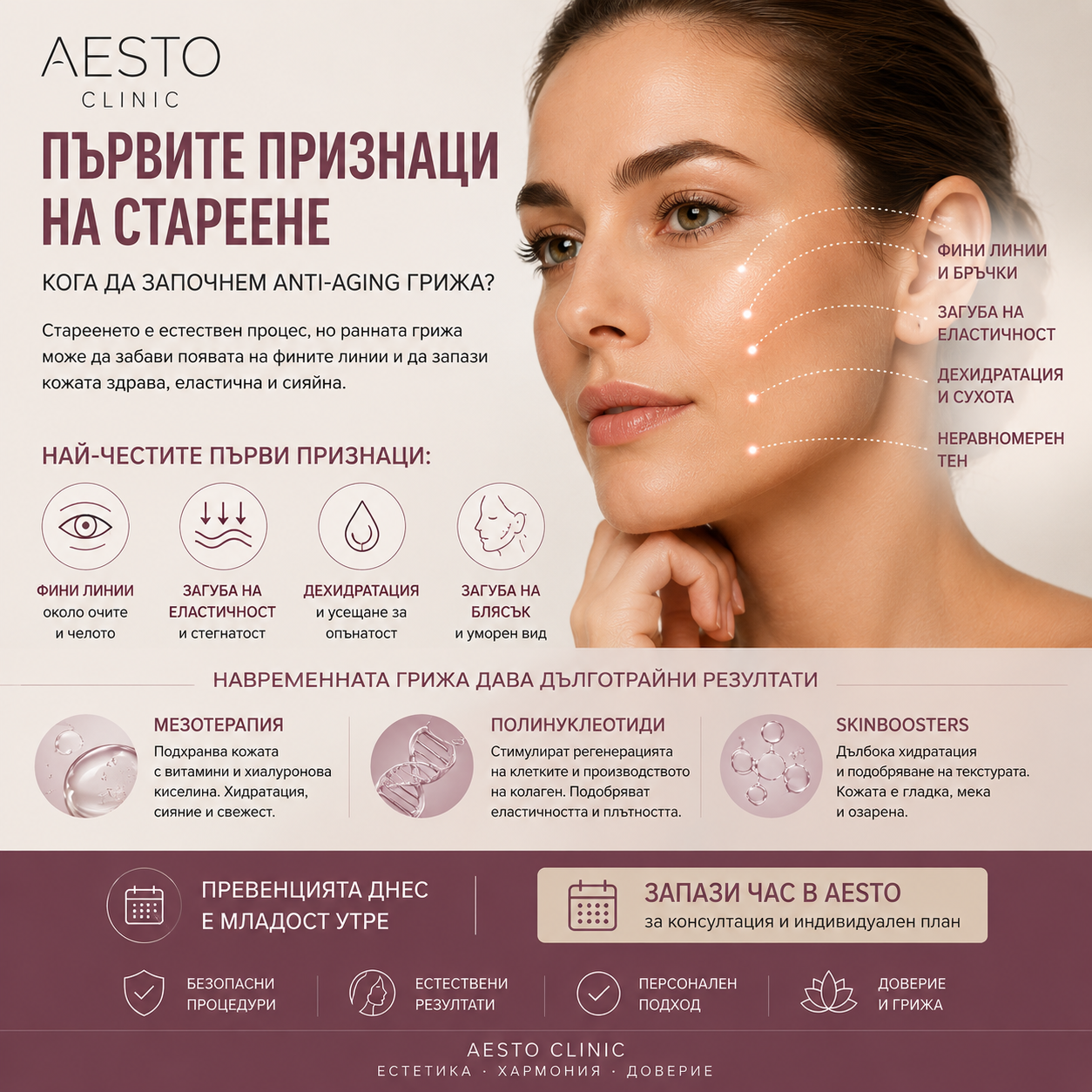 Първи признаци на стареене